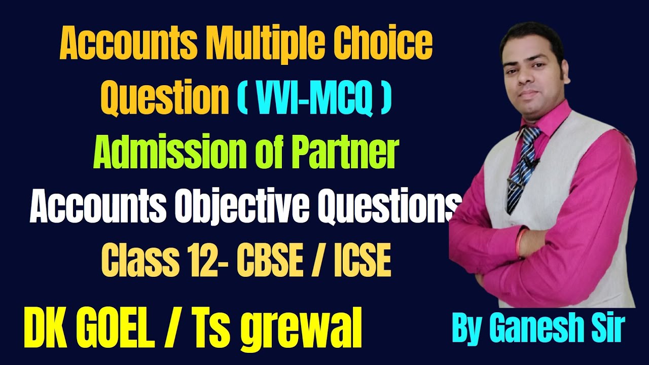 ACCOUNTANCY MCQ I Accounts Multiple Choice Question Commerce MCQ