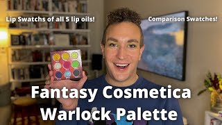 New! Fantasy Cosmetica Warlock Palette and Lip Oils! | Swatches, Lip Swatches and Comparisons