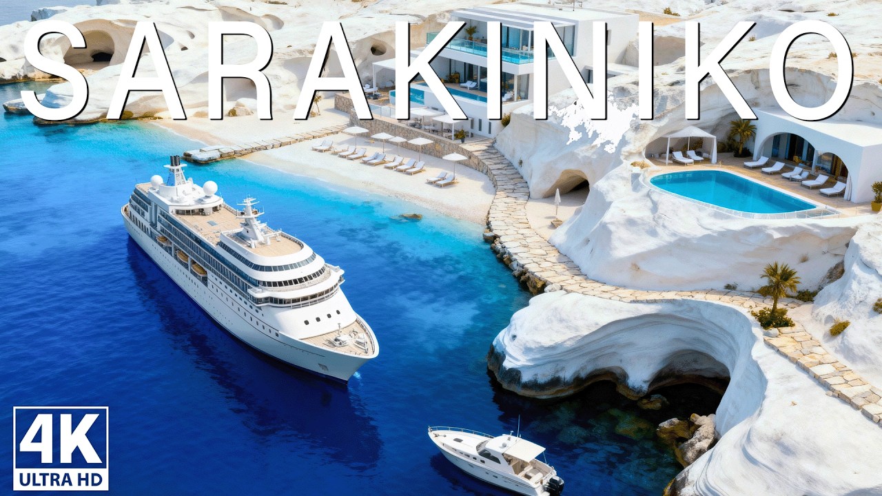 [4K] Sarakiniko 2026 🇬🇷 – Lunar Rocks, Aegean Waters | Greece Island Aerial Journey & Deep House