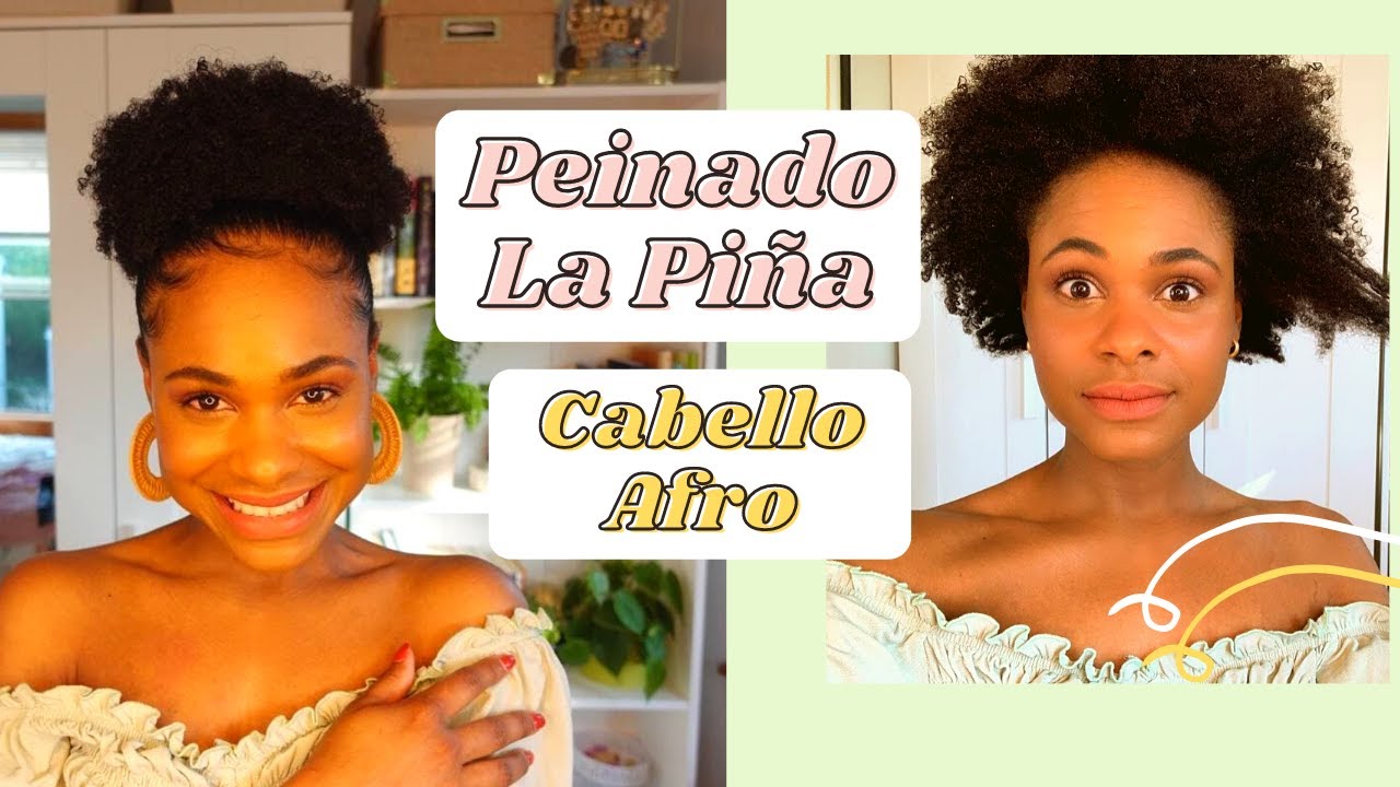 Peinado La Piña Fácil, Rápido y Bien Recogido En Cabello Corto Afro/Rizado  - YouTube