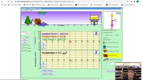 Force in 1 Dimension pHet Instructional Video