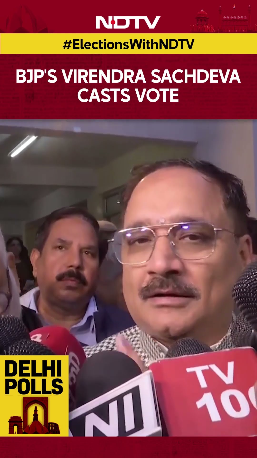 Delhi Assembly Elections 2025: BJP's Virendra Sachdeva Casts Vote
