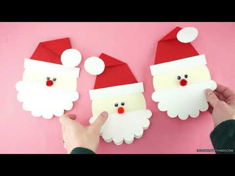 How to Make a Santa Paper Card - YouTube