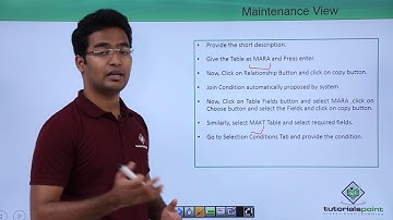 SAP ABAP - Maintenance View