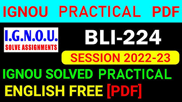 BLI-224 Solved Practical 2022-23 in English, BLI 224 Solved Practical 2023, BLI 224 Practical