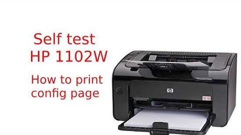 Self Test / Configuration Page hp1102w