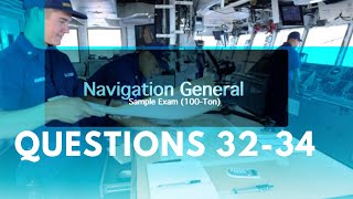 Navigation General Sample Exam (Questions 32 to 34)
