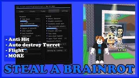 Ugly Hub script | STEAL A BRAINROT 🔥 | Script in the description
