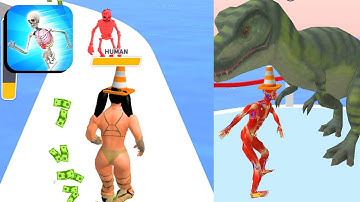 HUMAN RUN☠️NEW UPDATE All Levels Gameplay Android,ios / HR186L