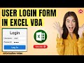 How to make Login User form in Excel vba | How to make Billing Software | #excelVba #login #trending