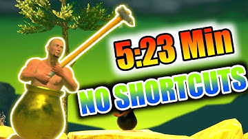 GETTING OVER IT SPEEDRUN *5:23 MIN* NO SHORTCUTS PC GAMEPLAY