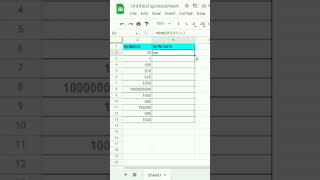 convert numbers to words in Spreadsheets #Excel #googlesheets #short #shorts #spreadsheets