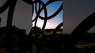 I made time-lapse of the moon and sun rise in medinah #shorts