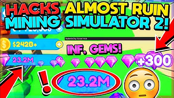 💎GEM *HACK* ALMOST BREAKS MINING SIMULATOR 2!! (Roblox)