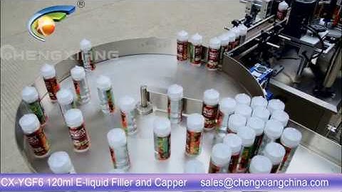 【CHENGXIANG Machinery】120ml E-Liquid filling machine,Capping machine,labeling machine