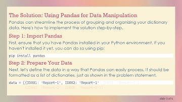 Grouping Dictionary Data from a List in Python: A Simple Guide Using Pandas