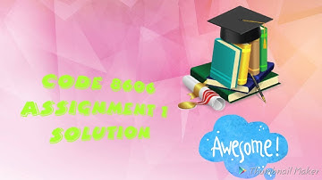 code 8606 assignment 1 solution