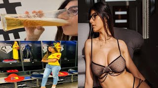 Porn star Mia Khalifa once necked pint celebrating goal and was spotted on Sky Sports