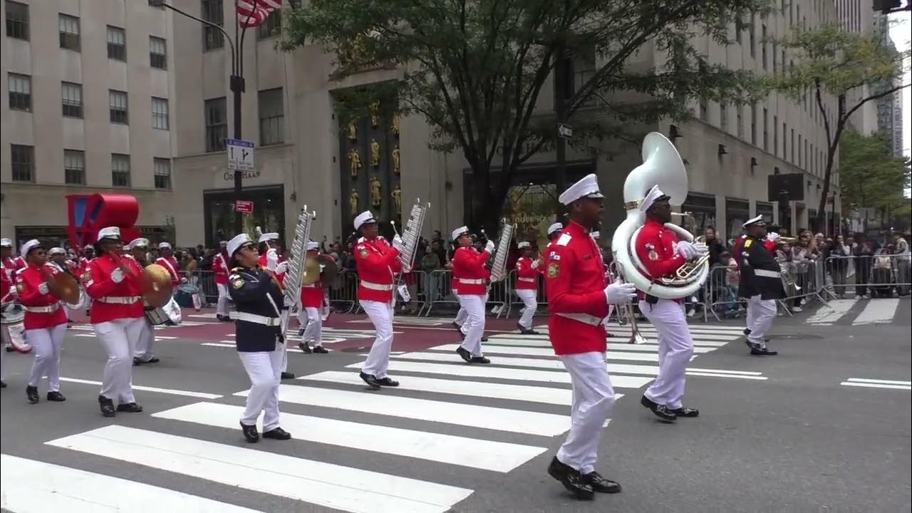 Hispanic Day ParadeNYC2023Panamanian Group Blows and Mean Bugle