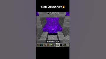 Insane Creeper Face Portal Build in Minecraft! #minecraft #oobigaming #viral #shortsfeed #shorts