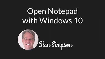Open Notepad in Windows 10