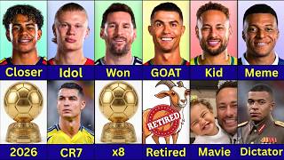 Comparison: Messi vs Ronaldo vs Neymar vs Mbappé vs Haaland vs Yamal