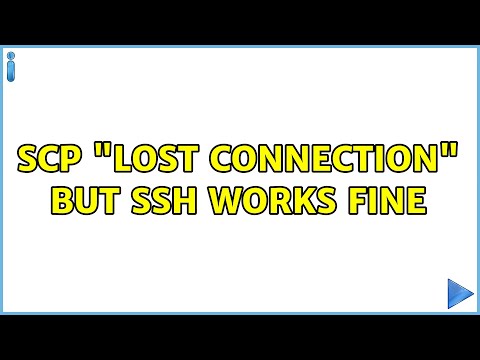 scp "lost connection" but ssh works fine (3 Solutions!!)