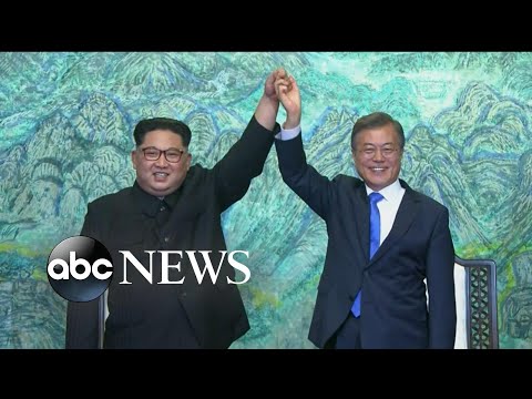 Leaders from North, South Korea vow to sign peace treaty to end war