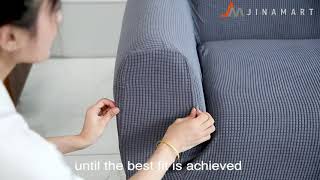 JINAMART Couch Cover-One Piece Sofa Cover Instruction