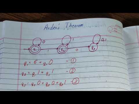 Arden theorem|Arden theorem in toc example|Arden theorem examples|Arden's theorem example