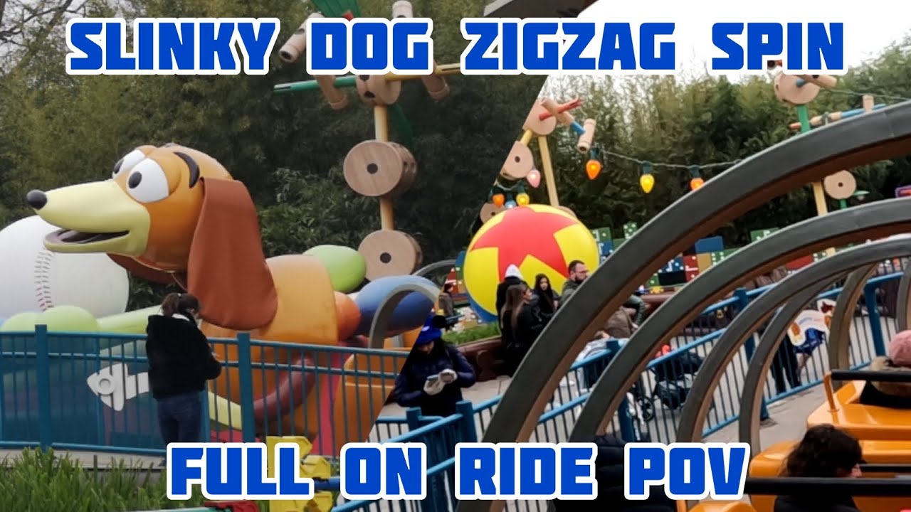 Slinky Dog Zigzag Spin Full On Ride POV Disneyland Paris 2023 YouTube