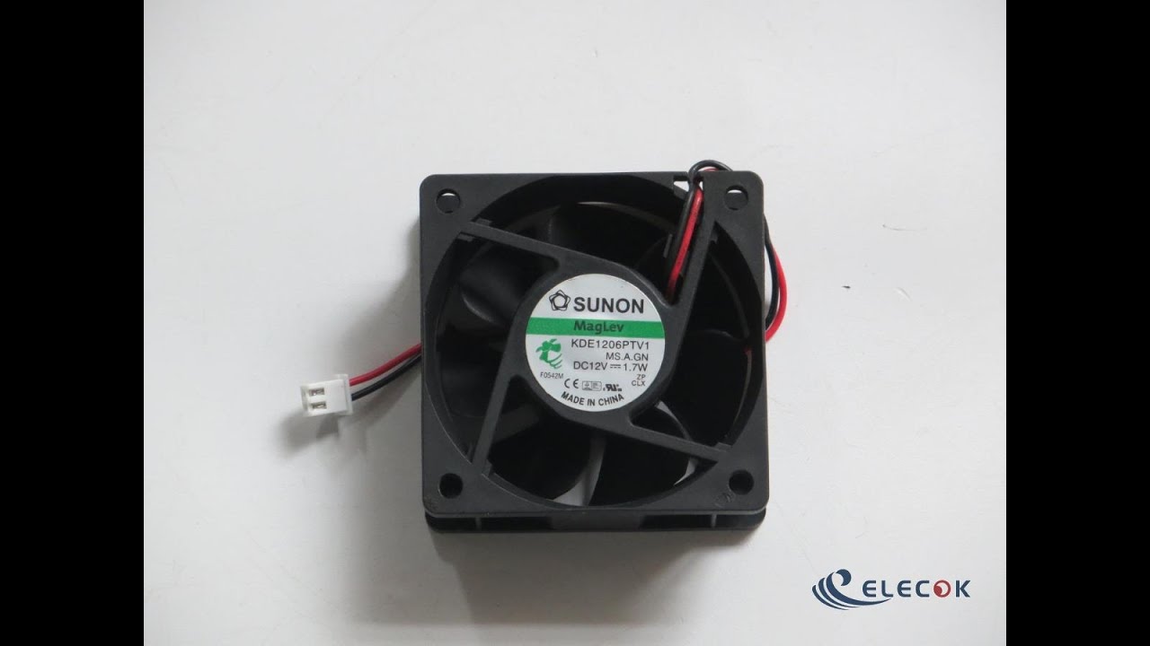KDE1206PTV1 12V 1.7W 2wires cooling fan - YouTube