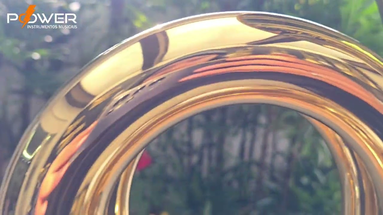 Tuba Harmonics HBB-L332L 3/4 3 Pistos Laqueada Sib (Semi-nova)