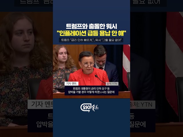 워시 "인플레이션 급등 용납 안 해" [와이숏츠] #shorts
