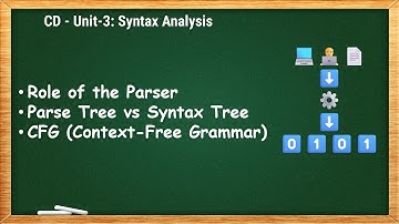 3.1 - Role of the Parser, Parse Tree vs Syntax Tree & CFG - CD