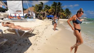 Rivera Maya Mexico // 4K Beach Walk Tour