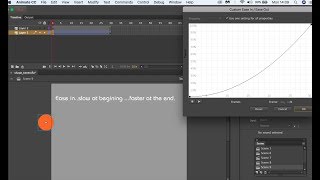 How to animate using ease In using Adobe Animate CC 2017