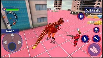 Police Truck Robot Game Dino - Android Gameplay