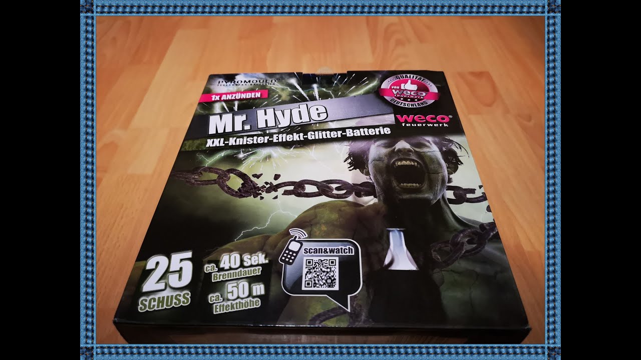 Weco Mr. Hyde 19,99€ LIDL Batterie zum Silvester Feuerwerk 2019 / 2020 💣💣💣 25 Krasse Schuss 💣💣