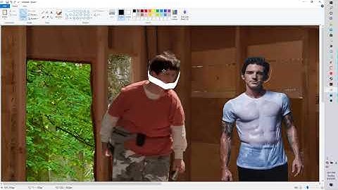 Drake and Josh tree house scene but Drake actually leaves revised in ms paint