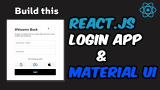 React Material Login Form | React Js Advance Projects 👨‍💻