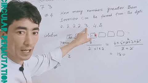 Mathematics I Chapter#7/lecture #13 Circular Permutation Exercise 7.3 (Q#04) in Hindi, Urdu