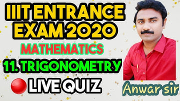 iiit MATHEMATICS live quiz online (trigonometry) || iiit mathematics || iq academy
