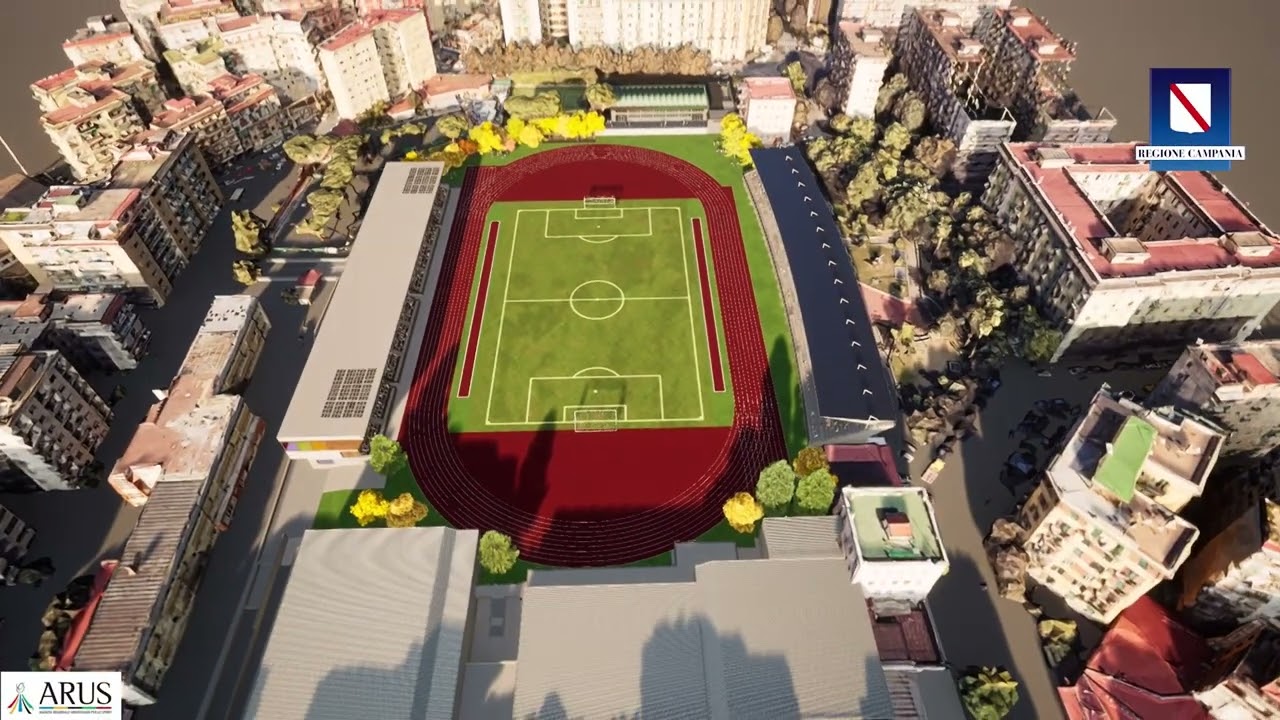 Napoli, ecco come sarà il nuovo Stadio Collana al Vomero