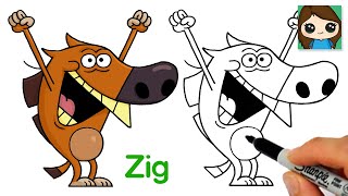 How To Draw Zig The Hyena Zig & Sharko