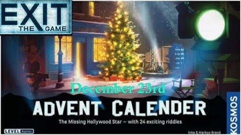 Exit The Game: The Missing Hollywood Star - December 23rd