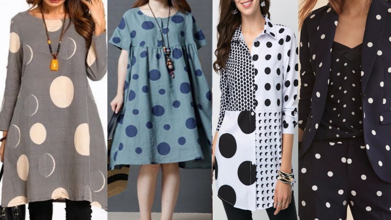 2020 #Cotton #Polka #Dots Kurti Design|Polka Dots Dresses Design|Polka Dots  Shirt|#Polka Dots Outfit - YouTube