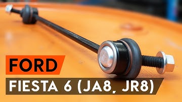 How to change front anti roll bar link / front drop link on FORD FIESTA JA8 [TUTORIAL AUTODOC]