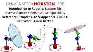 Manipulability and Optimizing Joint Velocity, Intro2Robotics lecture 25
