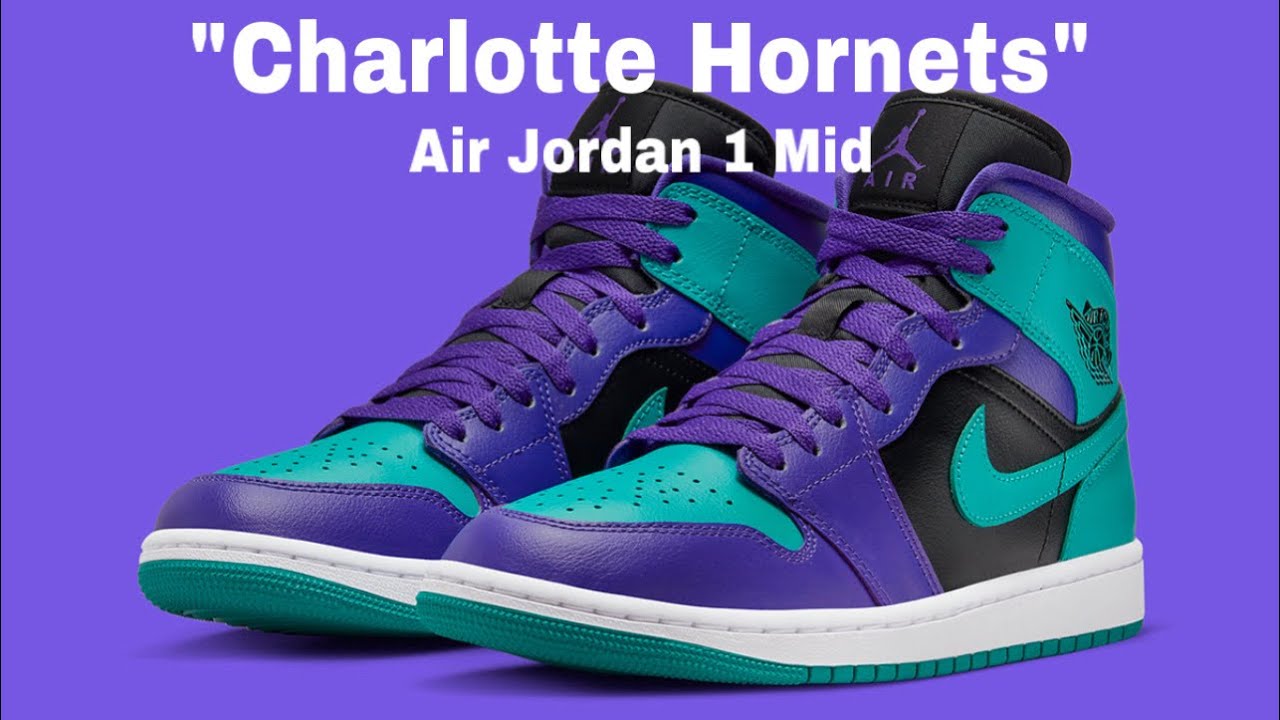 Air Jordan 1 Mid wmns “Charlotte Hornets” Official Images/Price Kicks